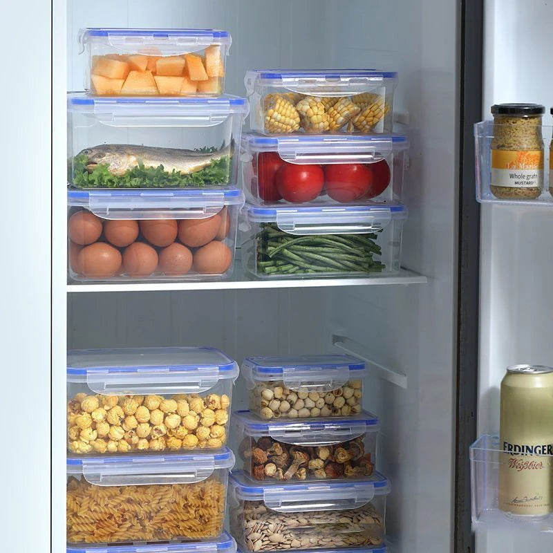 1PC 550/1000/1500/2500ml Refrigerator Food Storage Box With Plastic Lid Prepare Food Freshness Preservation Box Picnic Box