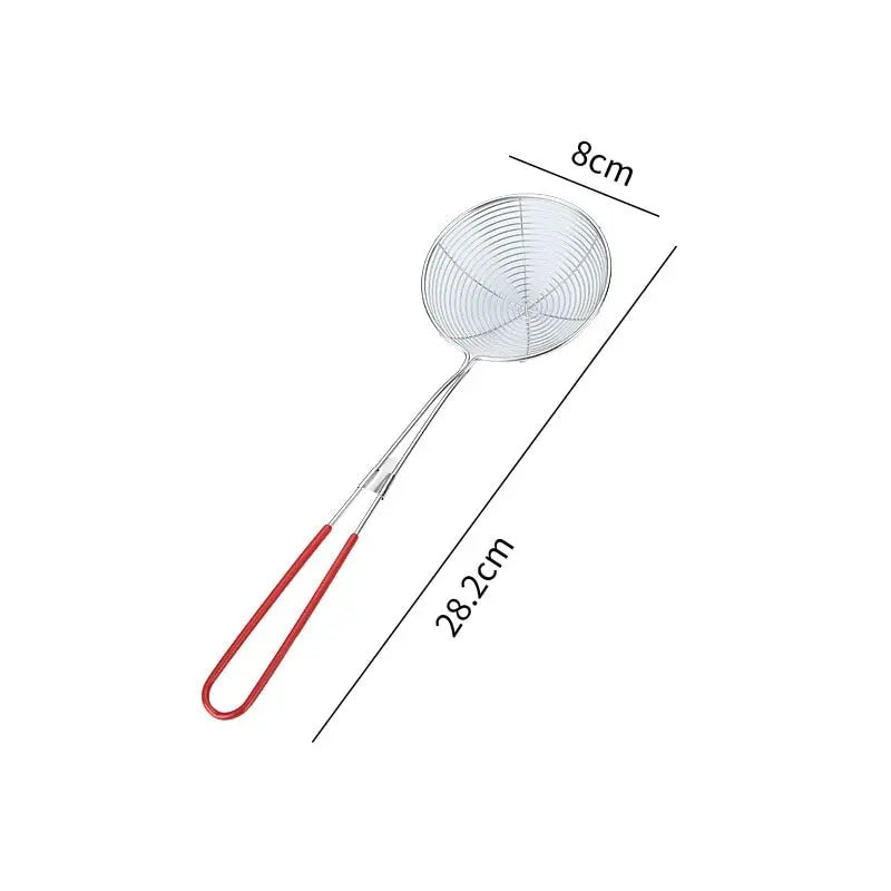 Stainless Steel Colander Sieve,Wire Skimmer Spoon With Handle For Hot Pot Eating Soup Draining Fried Pork Balls Food