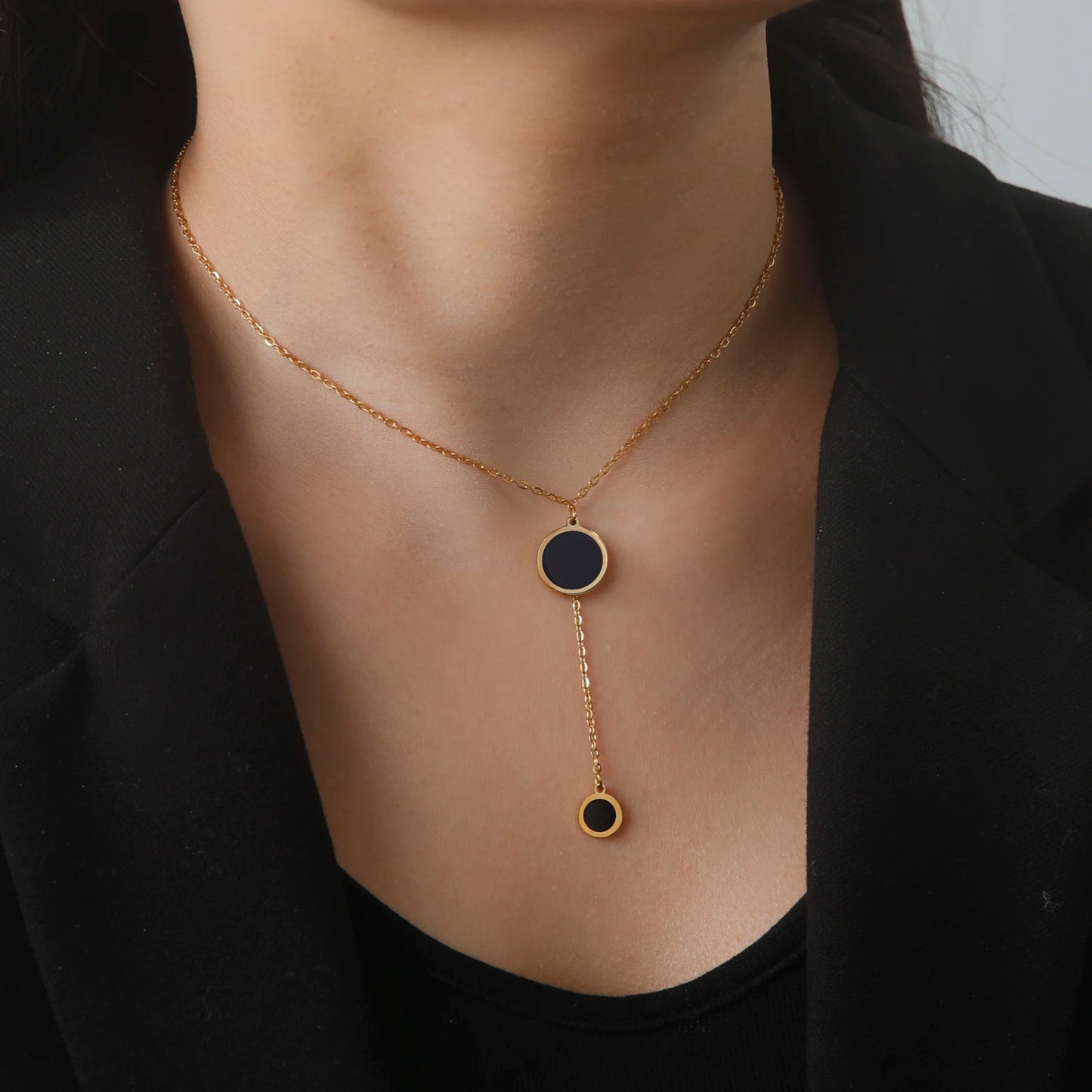 Cazador Multilayers Snake Chain Necklace Jewelry for Women Stainless Steel Disc Pendant New in Necklace Mother's Day Gift 2026