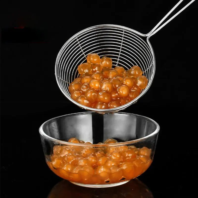 Stainless Steel Colander Sieve,Wire Skimmer Spoon With Handle For Hot Pot Eating Soup Draining Fried Pork Balls Food