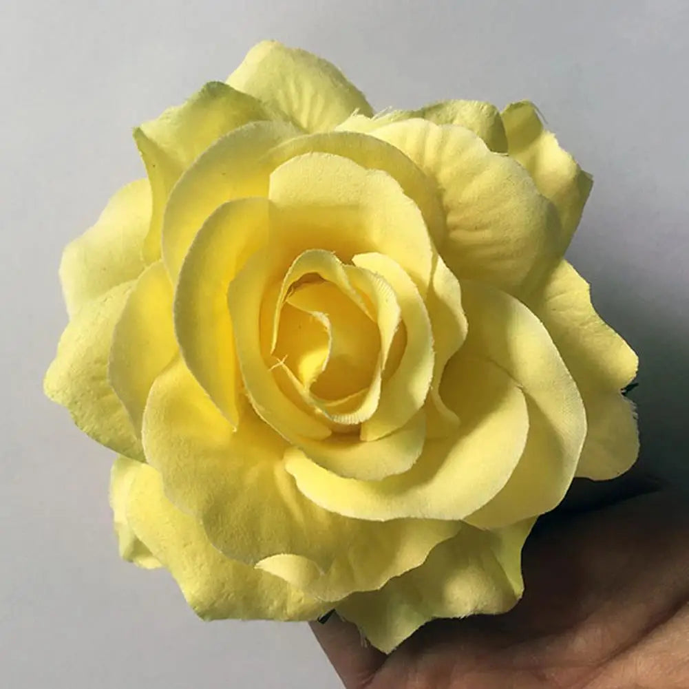 Big Rose Flower Hairpin For Bridal Wedding Simulated Flower Hair Clip Women Hawaii Holiday Diy Headdress Hair Accessories