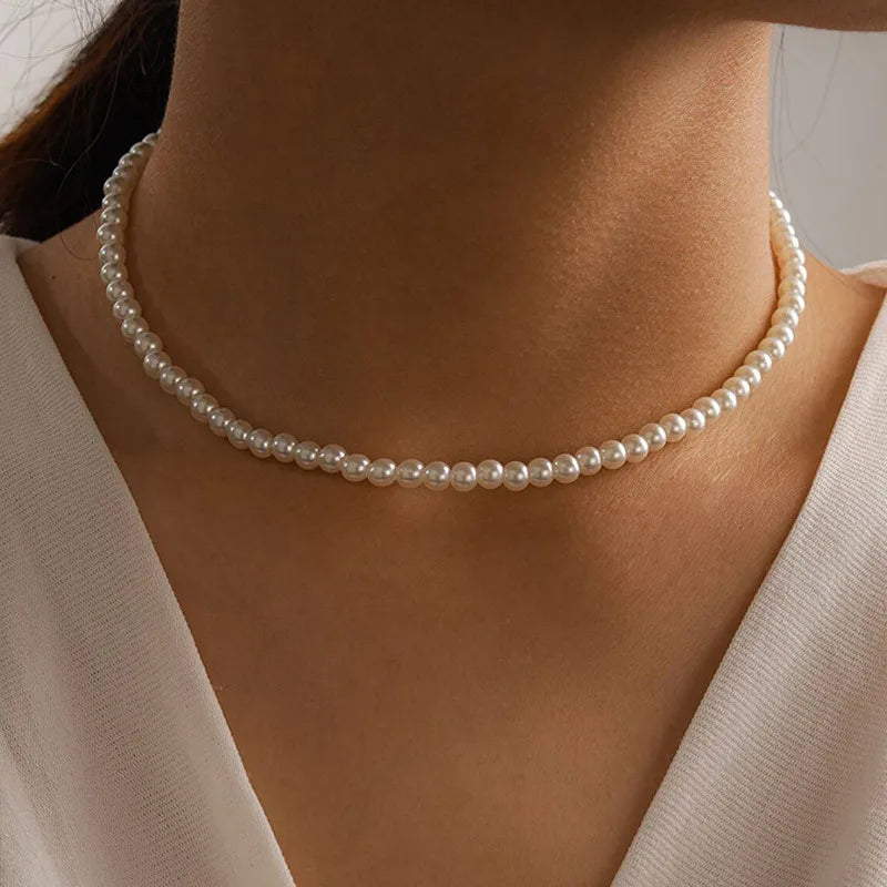 LETAPI 2025 New Fashion Simple Silver Color Choker Necklaces for Women Three Layer Chain Heart Pendant Necklace Jewelry Gift