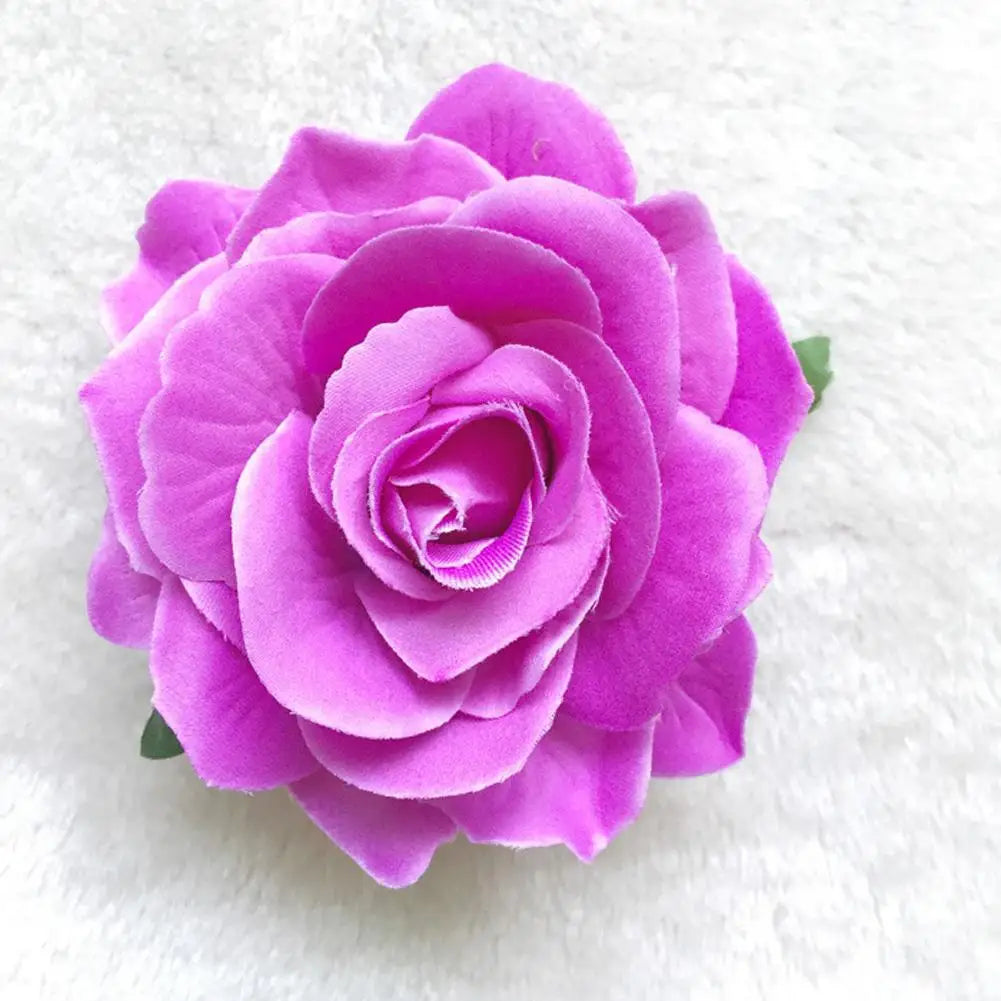 Big Rose Flower Hairpin For Bridal Wedding Simulated Flower Hair Clip Women Hawaii Holiday Diy Headdress Hair Accessories