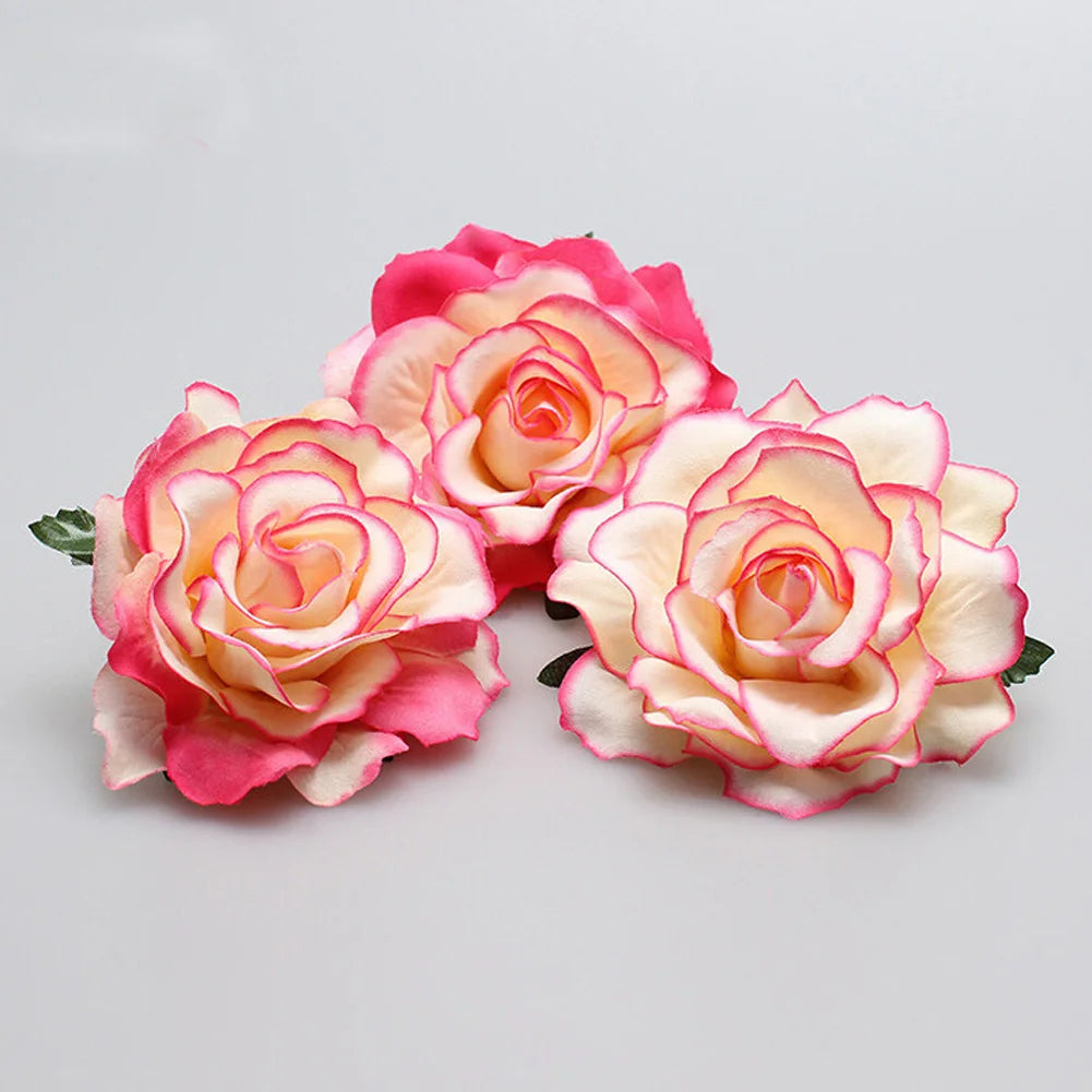Big Rose Flower Hairpin For Bridal Wedding Simulated Flower Hair Clip Women Hawaii Holiday Diy Headdress Hair Accessories