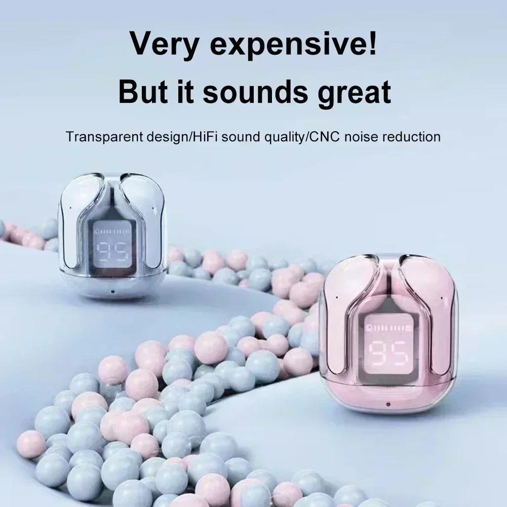 Wireless Bluetooth Headphones LED Power Display In-Ear Wireless Earbuds with Charging Case HiFi Stereo TWS Headset