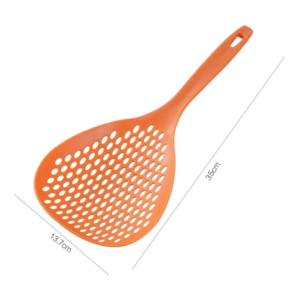 1Pcs Plastic Spoon Large Creative Colander Strainer Food Straining Spoon Portable Anti-scald Skimmer Household Kitchen Tools