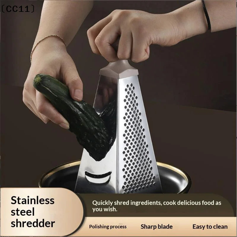 Stainless Steel 4-Sides Multi-Function Vegetable Slicer Kitchen Tool Box Grater Multipurpose Kitchen Grater〔CC11〕