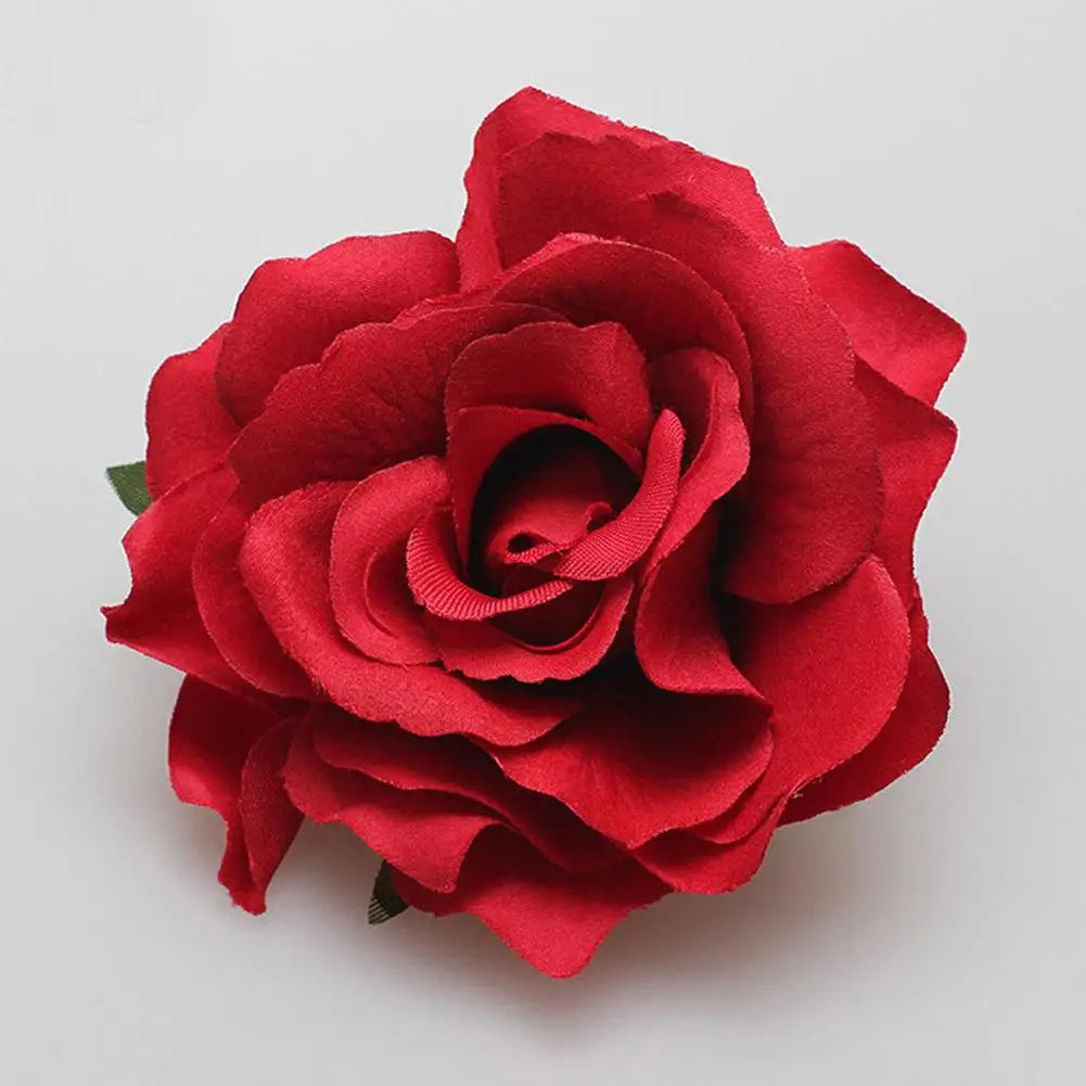 Big Rose Flower Hairpin For Bridal Wedding Simulated Flower Hair Clip Women Hawaii Holiday Diy Headdress Hair Accessories
