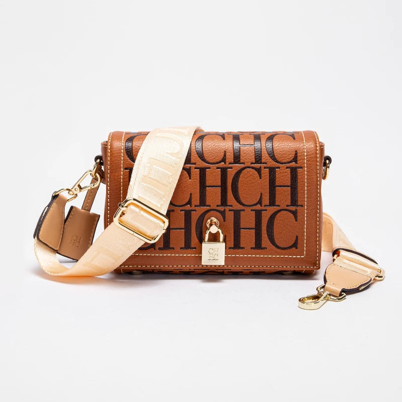CHCH Fashion Classic Retro Women's New Shoulder Bag Letter PU Material Party Multi functional Crossbody Bag