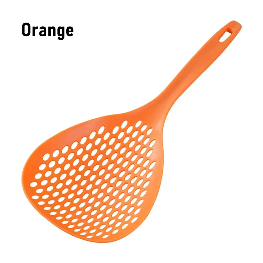 1Pcs Plastic Spoon Large Creative Colander Strainer Food Straining Spoon Portable Anti-scald Skimmer Household Kitchen Tools