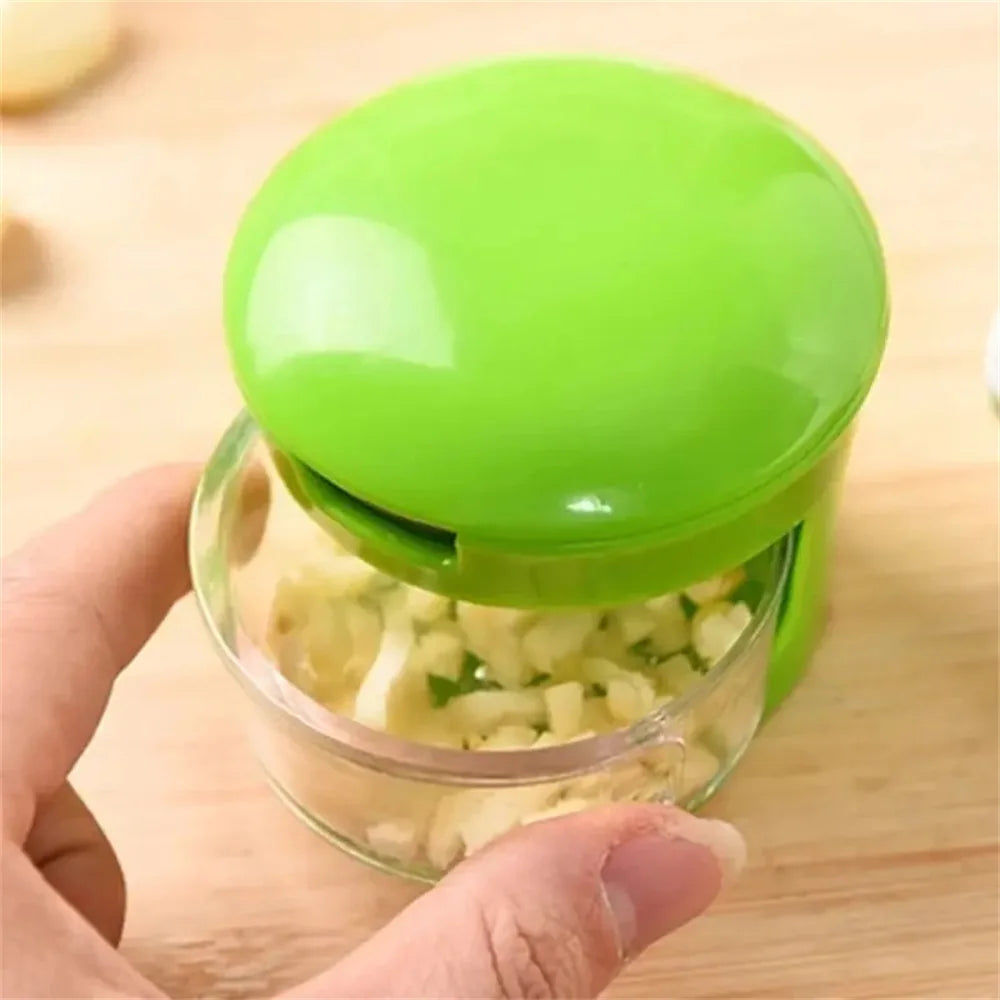 Multi-functional Stainless Steel Garlic Press Easy Manual Portable Vegetable Cutter Kitchen Gadget Tool For Home Cooking BBQ