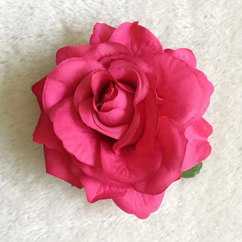 Big Rose Flower Hairpin For Bridal Wedding Simulated Flower Hair Clip Women Hawaii Holiday Diy Headdress Hair Accessories