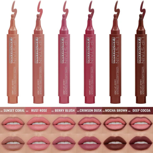 1PC Liquid Matte6-Color Lipliner Pencil Waterproof Plumping Stain Lipstick Natural Lip Liner Outline Lip Contour Makeup Cosmetic