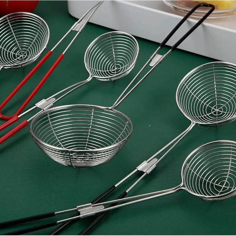 Stainless Steel Colander Sieve,Wire Skimmer Spoon With Handle For Hot Pot Eating Soup Draining Fried Pork Balls Food