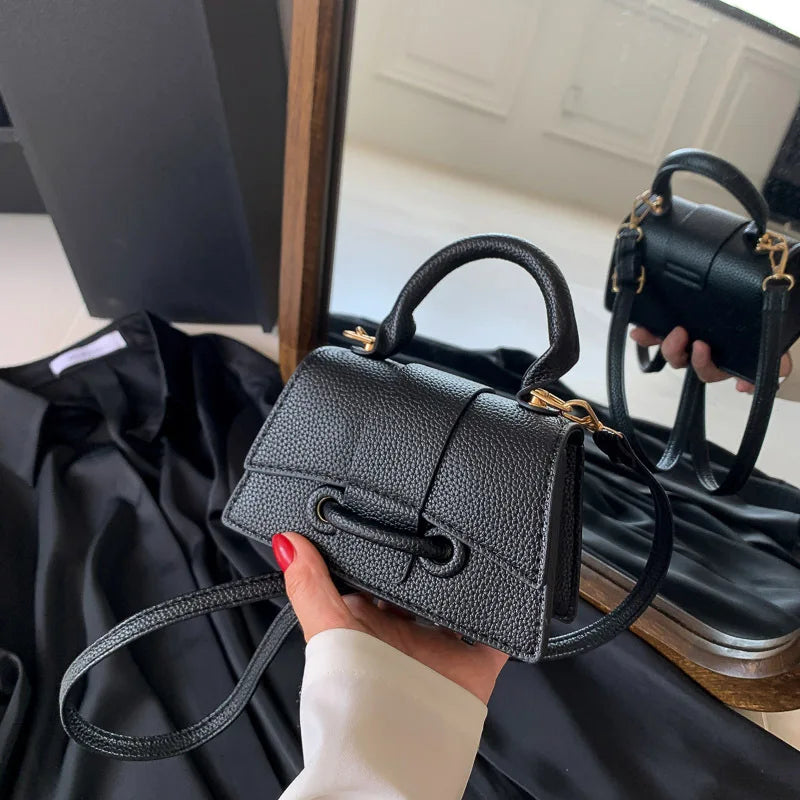 Korean Fashion Versatile Exquisite Women's Bags Shoulder Buckle Solid Premium Texture Temperament Generous Handbag Crossbody
