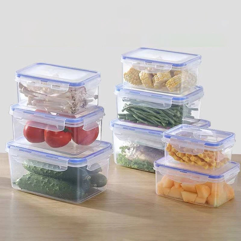 1PC 550/1000/1500/2500ml Refrigerator Food Storage Box With Plastic Lid Prepare Food Freshness Preservation Box Picnic Box