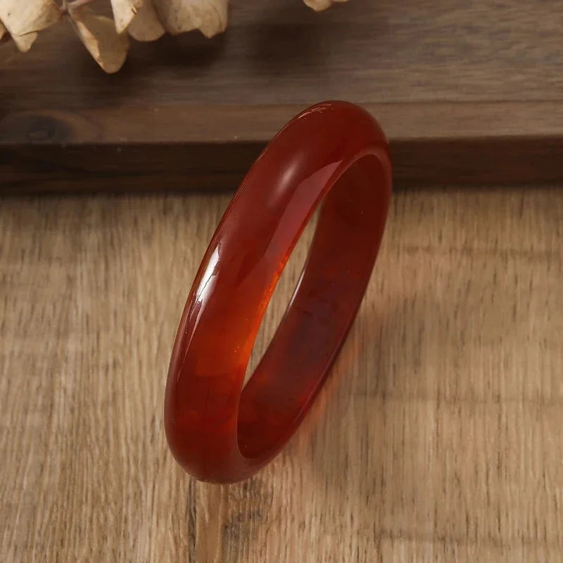 Vintage Punk Brown Coffee Thick Resin Acrylic Smudging Bangles Geometric Irregular Bangle Bracelets For Women Men Jewelry