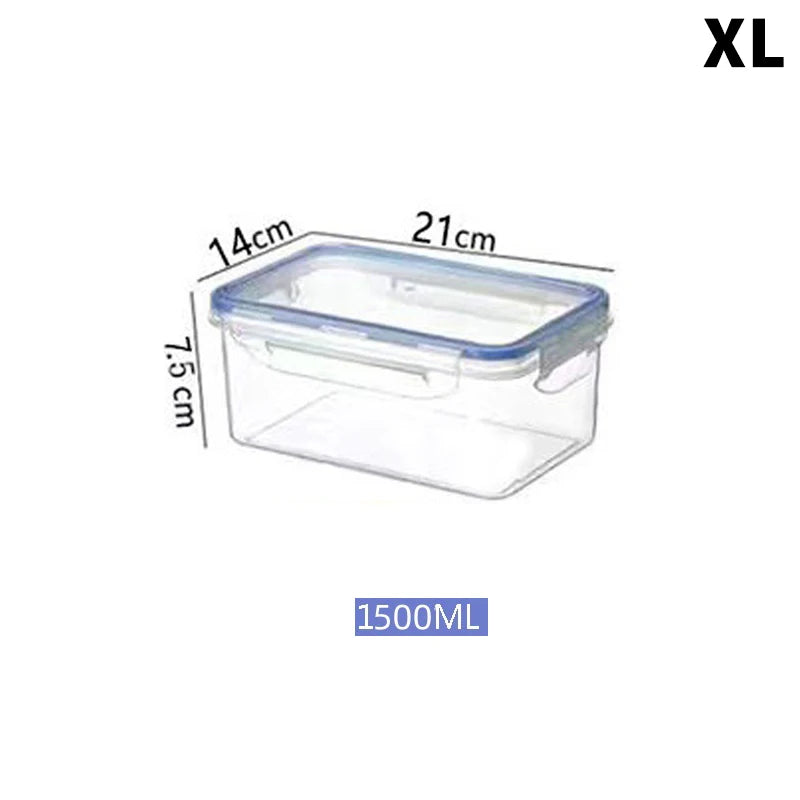 1PC 550/1000/1500/2500ml Refrigerator Food Storage Box With Plastic Lid Prepare Food Freshness Preservation Box Picnic Box