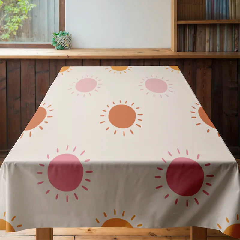 Modern Sun Pattern Tablecloth for Dining Room Decor 170x230cm Size Suitable for Home Kitchen Decoration Supplies on AliExpress