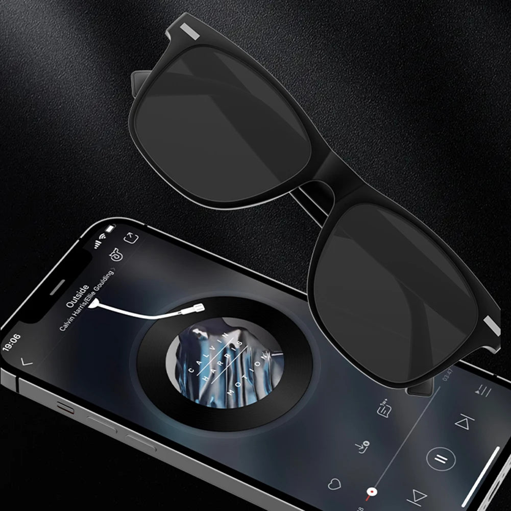 Smart Glasses AI Voice Assistant Camera Glasses BT Audio Glasses (Sunglasses)