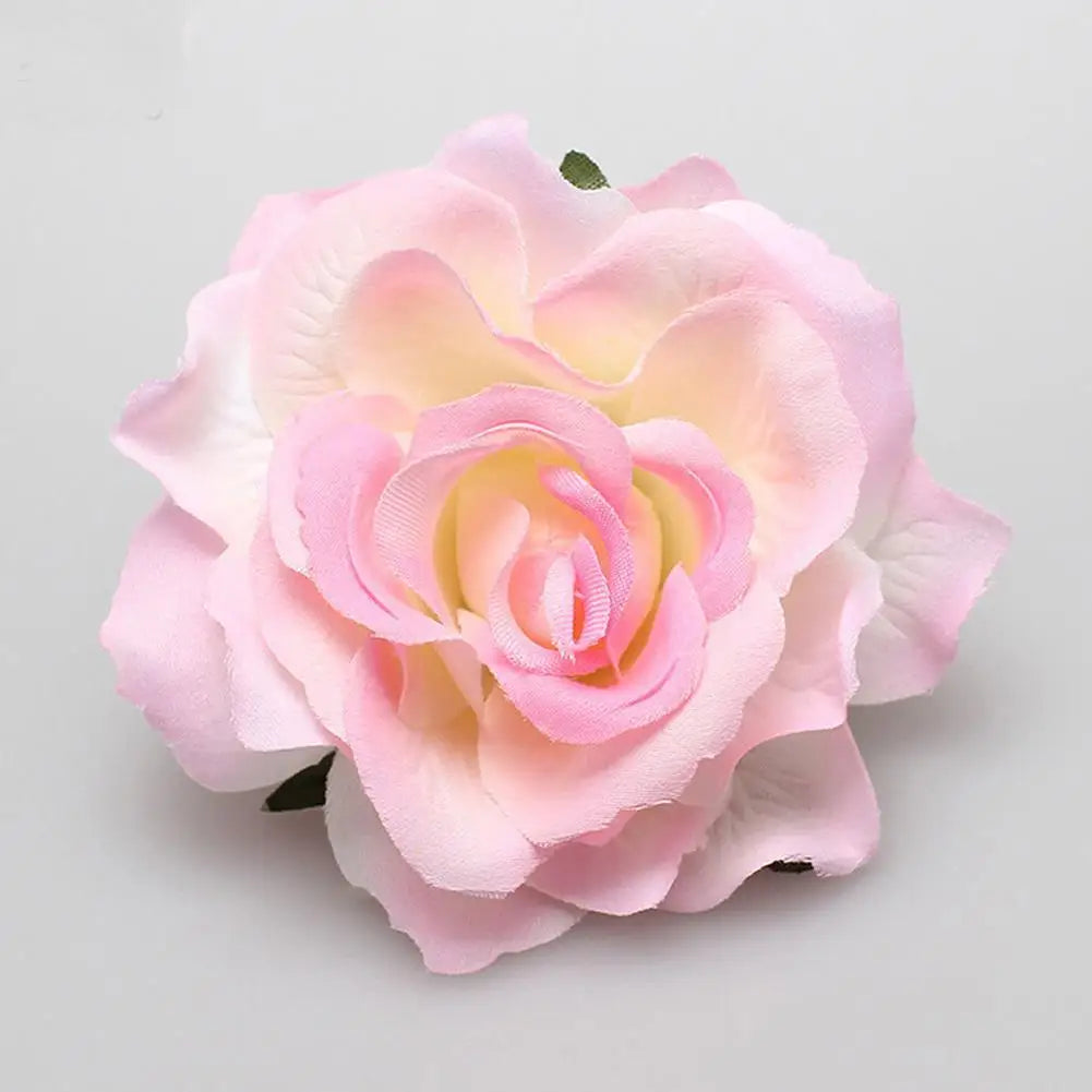 Big Rose Flower Hairpin For Bridal Wedding Simulated Flower Hair Clip Women Hawaii Holiday Diy Headdress Hair Accessories