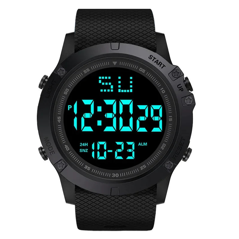 Men Sport Watch Multifunction Military Sports Watch Alarm Clock Luminous LED Digital Watch Big Dial Student Electronic Clock
