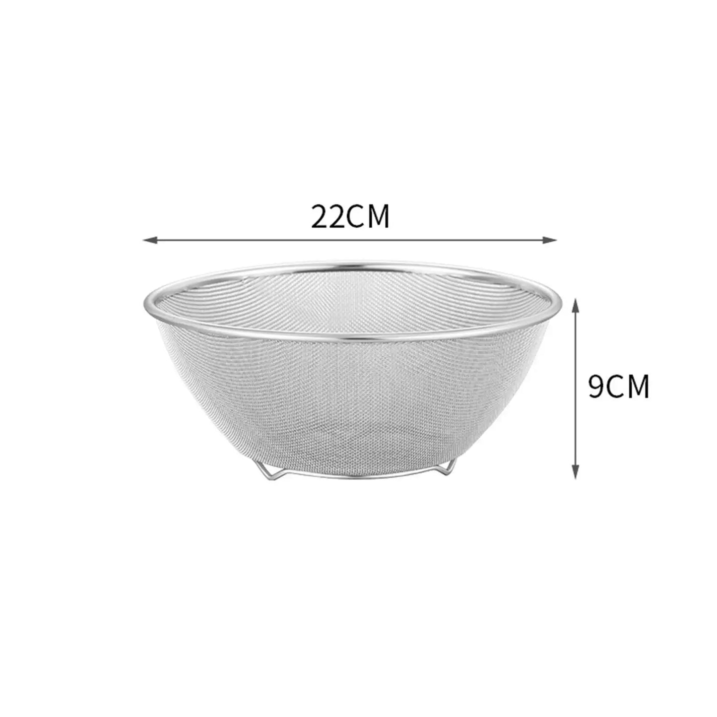 304 Stainless Steel Microporous Colander with Mixing Bowl for Washing Vegetables, Fruit and Rice and for Draining Cooked Pasta
