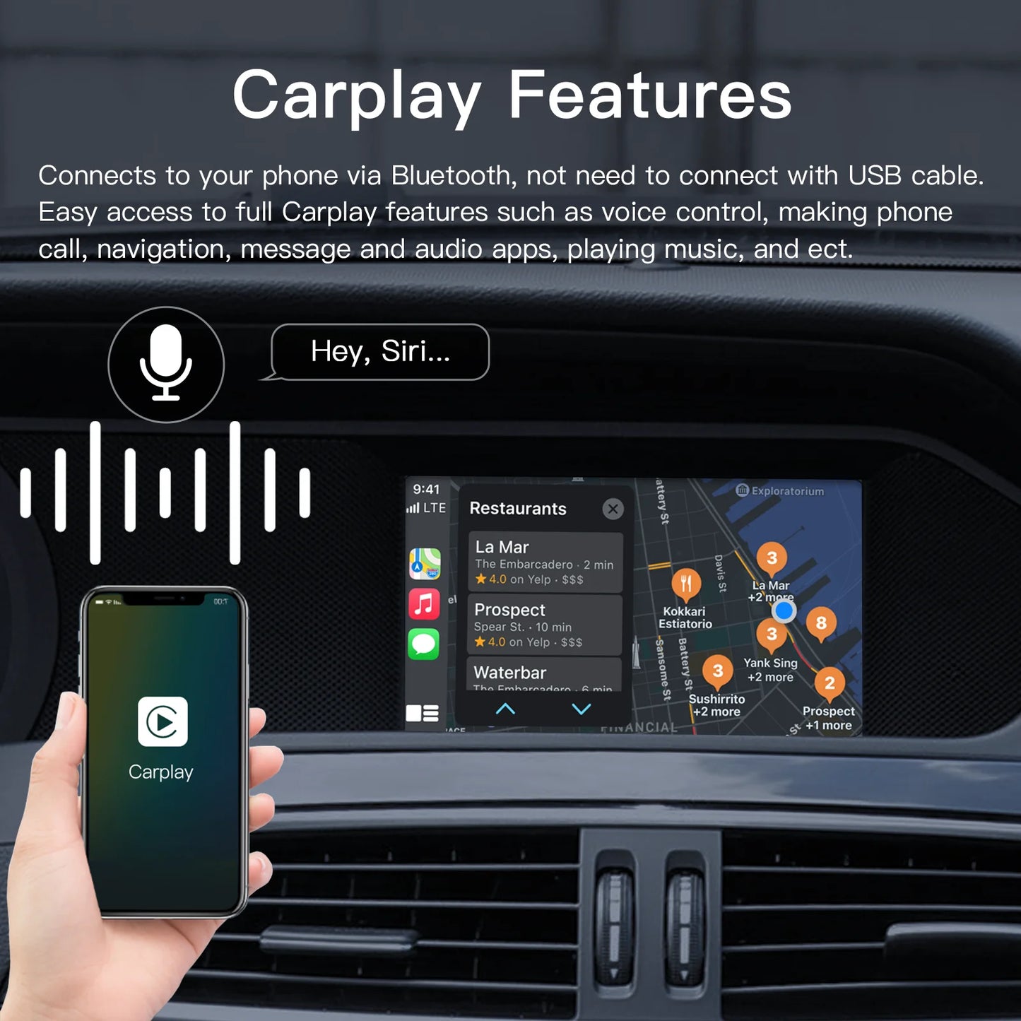 2026 New upgrade Wireless Carplay Android Auto NTG4.5 Becker For Mercedes Benz A B C E CLA GLA GLK ML Sprinter NAVI MirrorLink