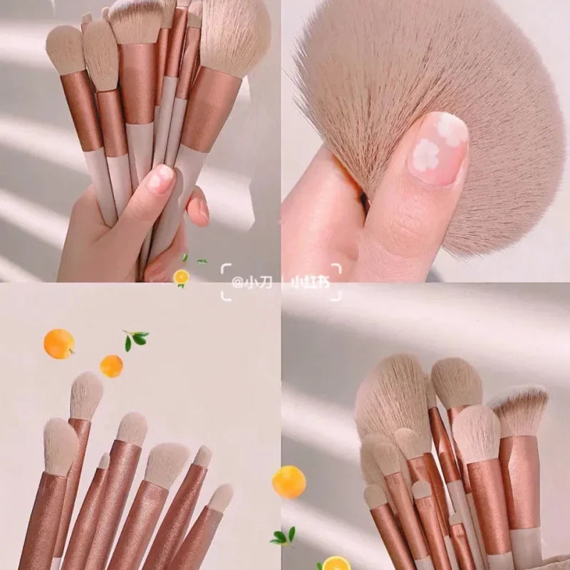 Soft Fluffy Makeup Brushes Set for Cosmetics Foundation Blush Powder Eyeshadow Kabuki Blending Makeup Brush Beauty Tool