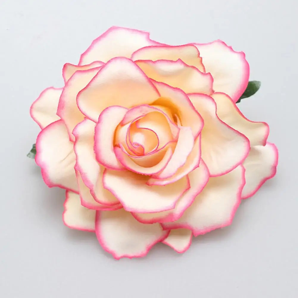 Big Rose Flower Hairpin For Bridal Wedding Simulated Flower Hair Clip Women Hawaii Holiday Diy Headdress Hair Accessories
