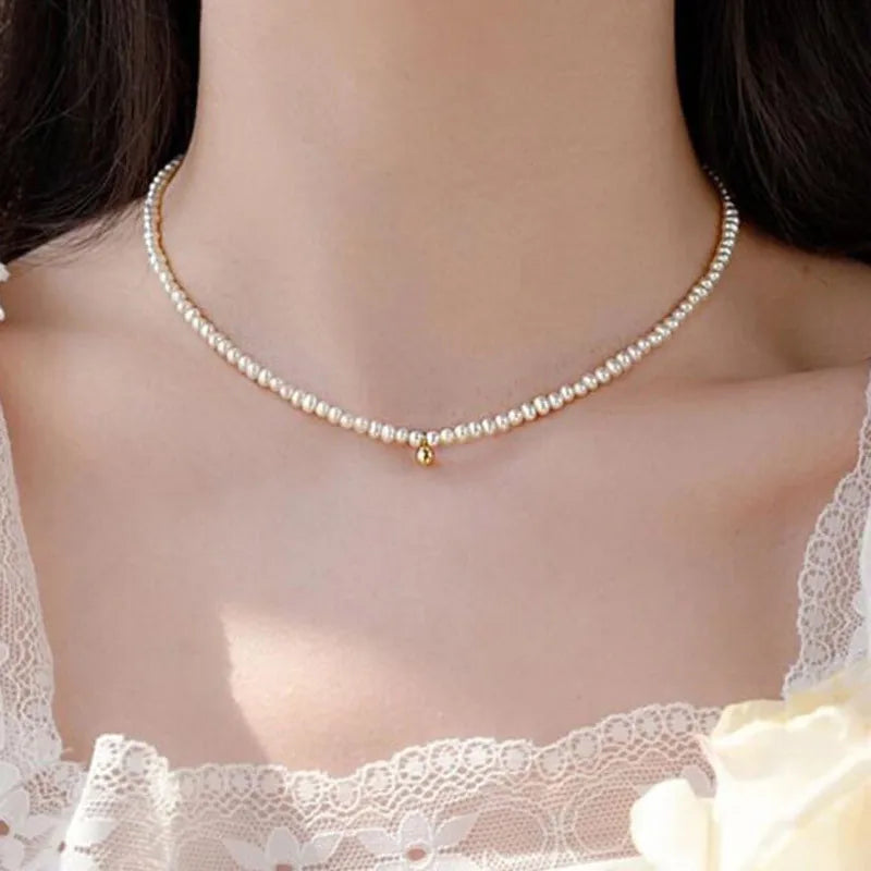 LETAPI 2025 New Fashion Simple Silver Color Choker Necklaces for Women Three Layer Chain Heart Pendant Necklace Jewelry Gift