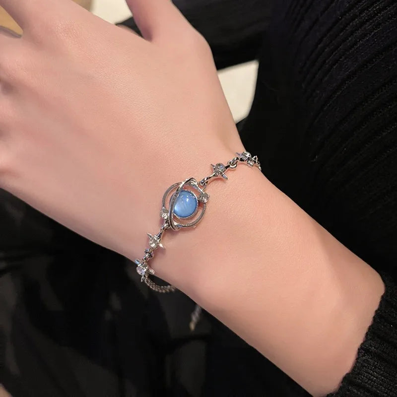 Fashion Silver Color Sparkling Adjustable Bracelets for Women Elegant Gypsophila Fine Bracelet New Wedding Party Jewelry Gifts