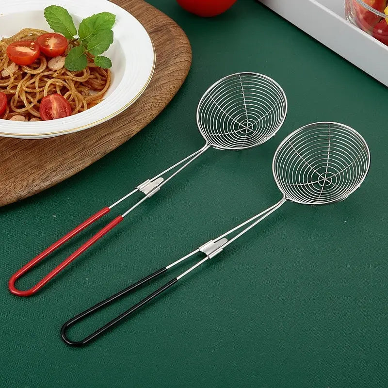 Stainless Steel Colander Sieve,Wire Skimmer Spoon With Handle For Hot Pot Eating Soup Draining Fried Pork Balls Food