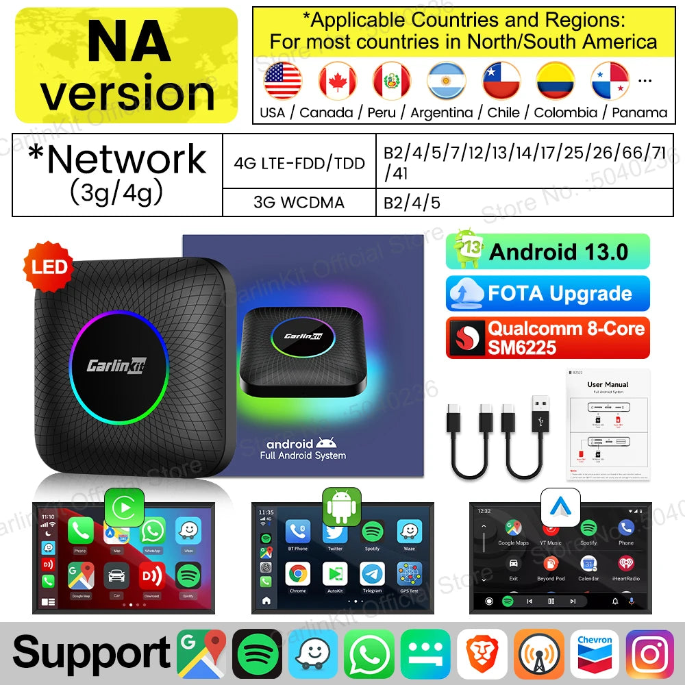 2026 New CarlinKit Mini CarPlay AI Box Qualcomm SM6225 8-Core Android Auto Wireless CarPlay TV Box 64G 128G Smart Streaming Box
