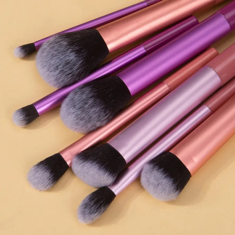8pcs Pro Makeup Brush Set - Soft, Premium Synthetic Hair, Cruelty-Free, Easy to Clean, Foundation, Blush, Eyeshadow, Cosmetic