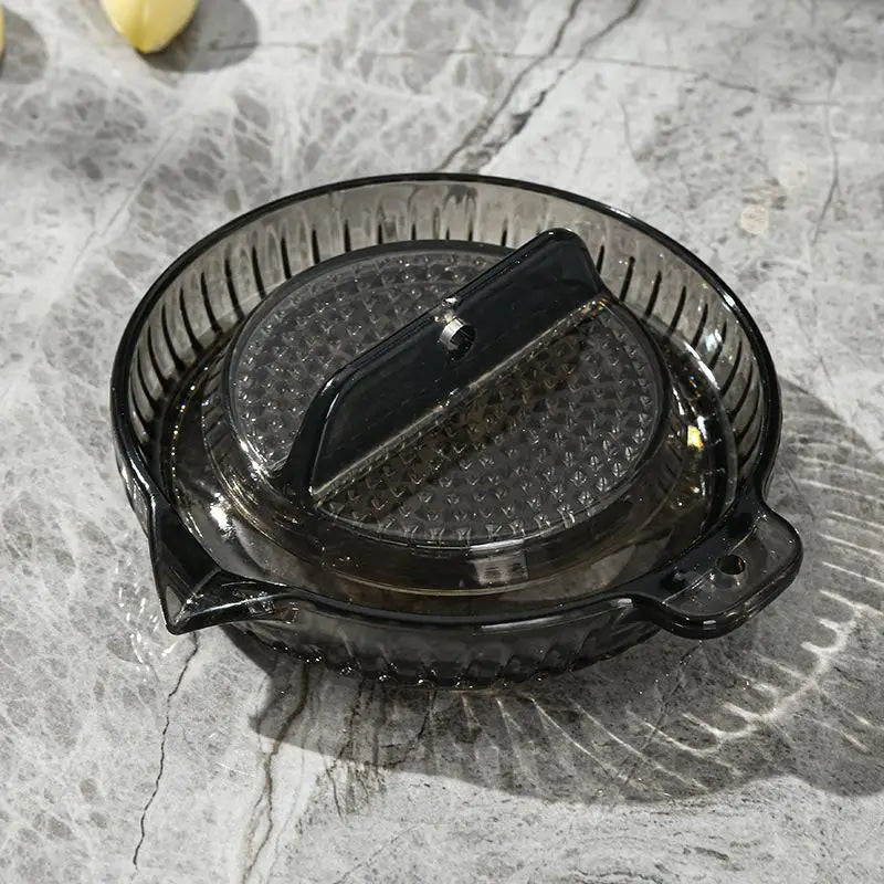 Food Gadgets Plastic Ginger Garlic Grater Tools Masher With Lids Kitchen Fruit Vegetables Hand Grinder Portable Round