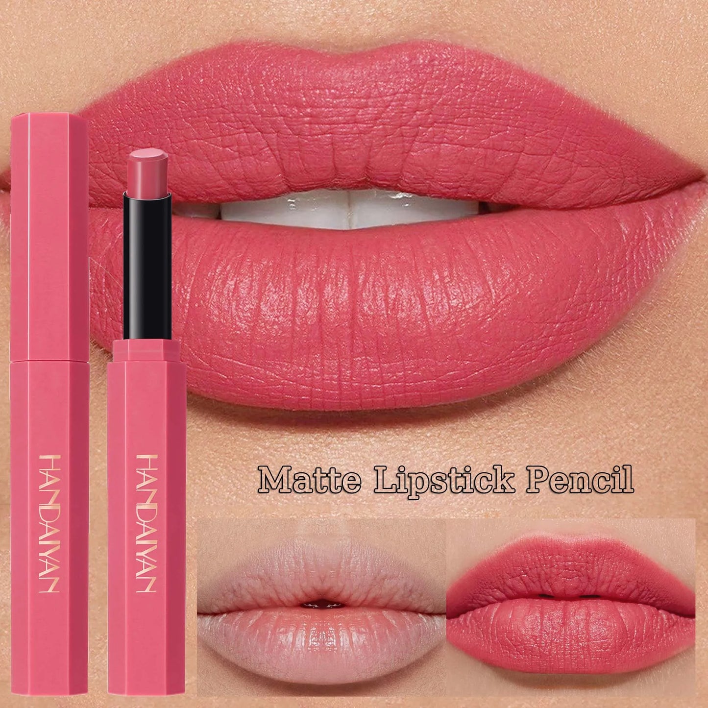 Red Matte Velvet Lipstick Waterproof Lasting Brown Lipstick Pencil Non Stick Cup Moisturize Lipstick Not Fading Sexy Lips Makeup