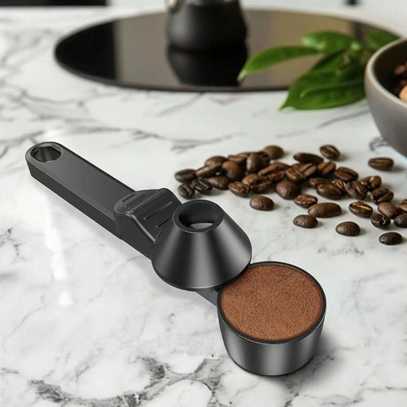 1pcs Coffee Scoop With Funnel For Reusable K-cup Coffee Pot 2 Tablespoon Capacity Coffee Measuring Spoon Kitchen Accessories