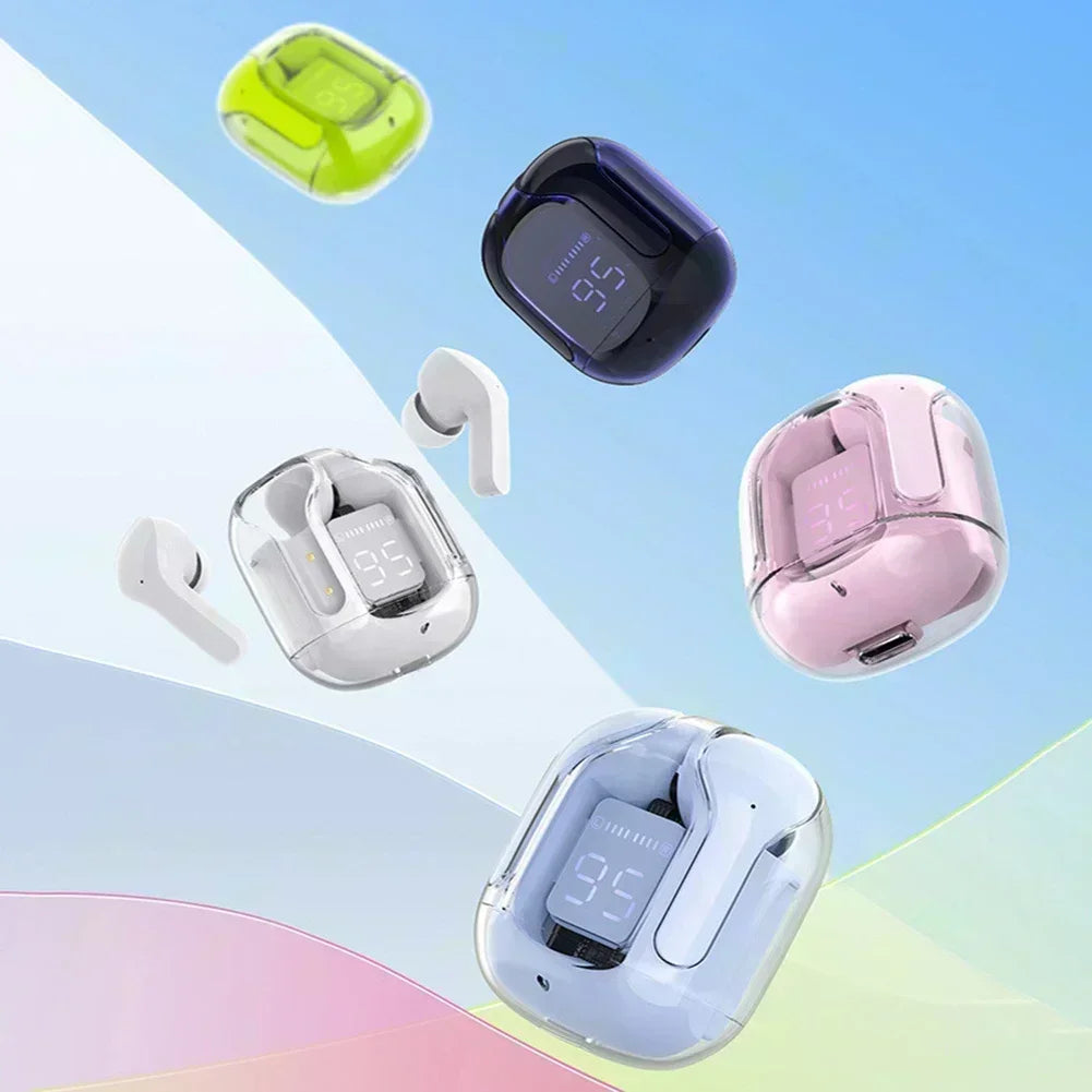 Wireless Bluetooth Headphones LED Power Display In-Ear Wireless Earbuds with Charging Case HiFi Stereo TWS Headset