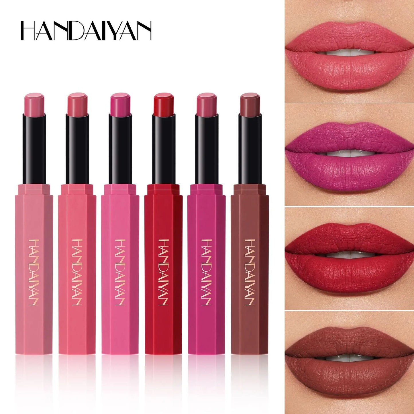 Red Matte Velvet Lipstick Waterproof Lasting Brown Lipstick Pencil Non Stick Cup Moisturize Lipstick Not Fading Sexy Lips Makeup